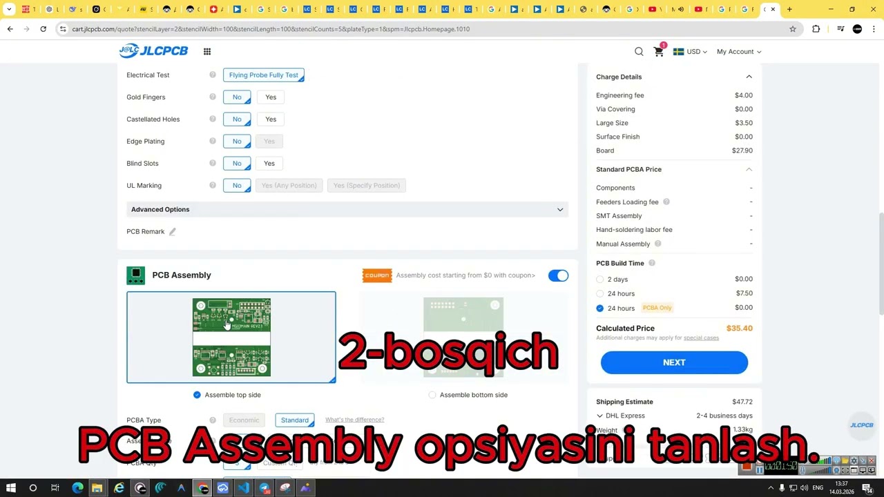 JLCPCB orqali Gerber fayldan PCB buyurtma qilish (bosqichma-bosqich)