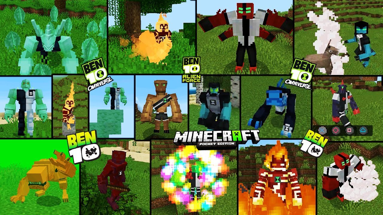 🔥TOP 3 BEN 10 ADDONS FOR MINECRAFT PE (2025)😍| BEN 10 MODS (1.21+)