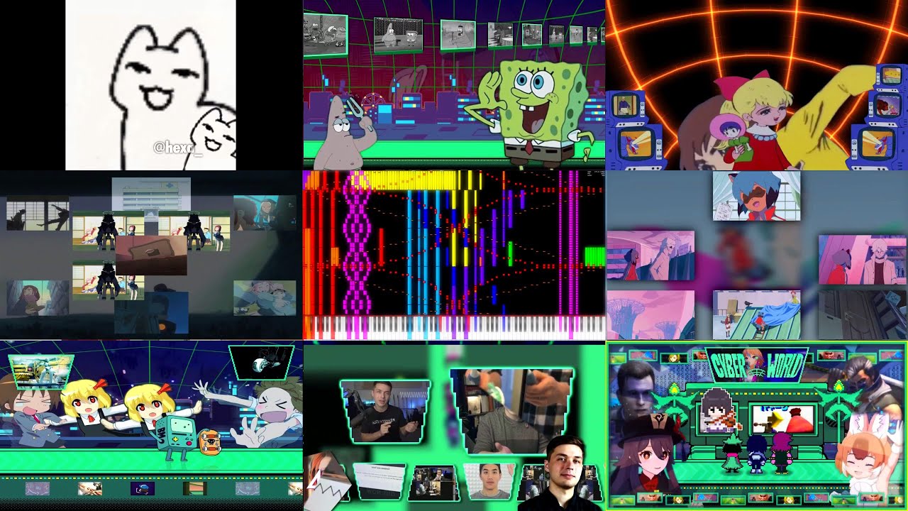 [YTPMV Mashup + Black MIDI]  Deltarune - A CYBER'S WORLD?