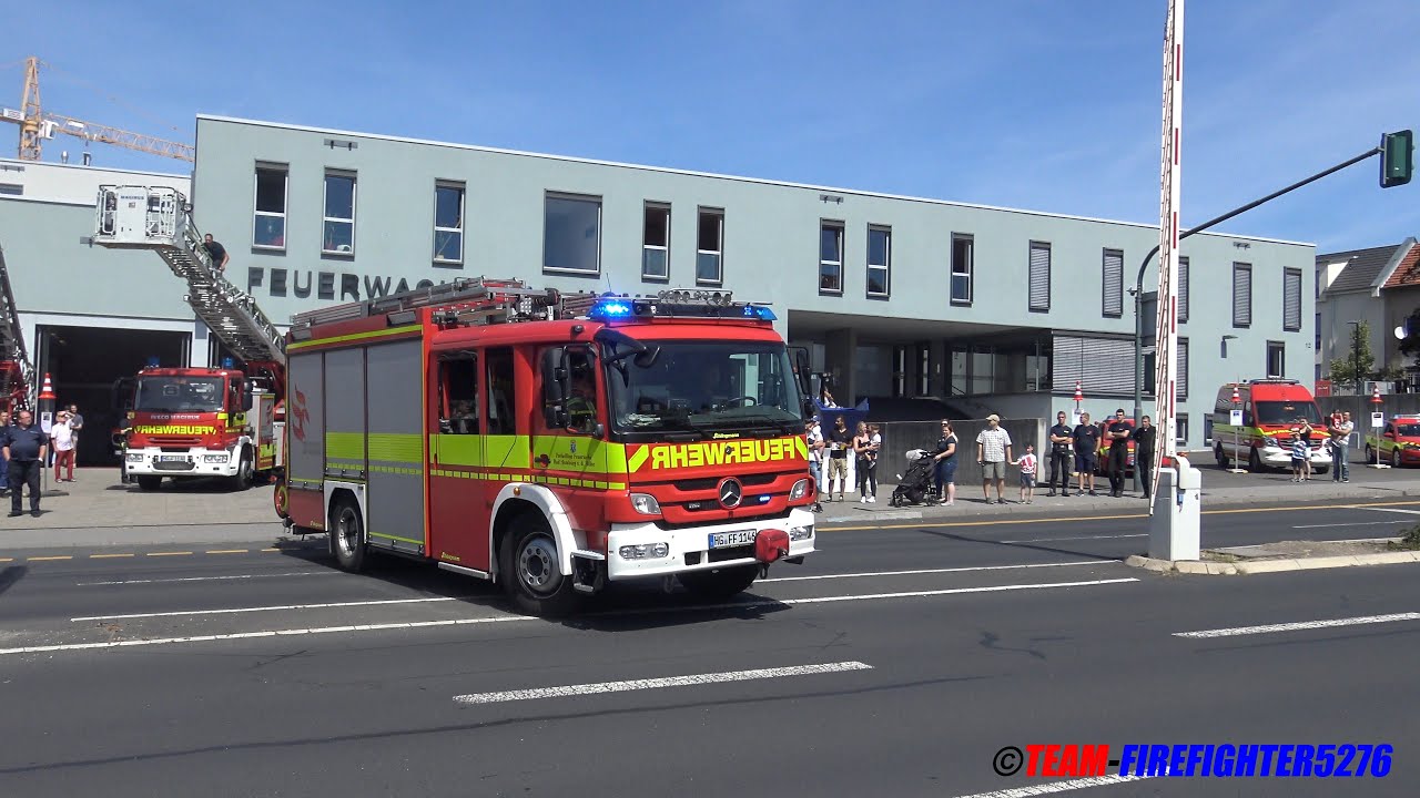 [Realeinsatz am Tag der offenen Tür] HLF + DLK FF Bad Homburg Stadt