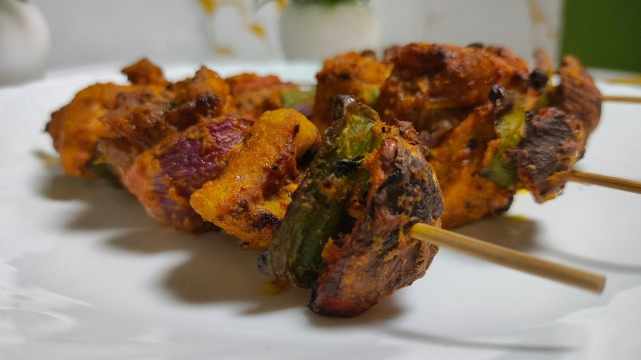 Chicken Tikka Kebab In Air Fryer | Air Fryer Chicken Recipe!