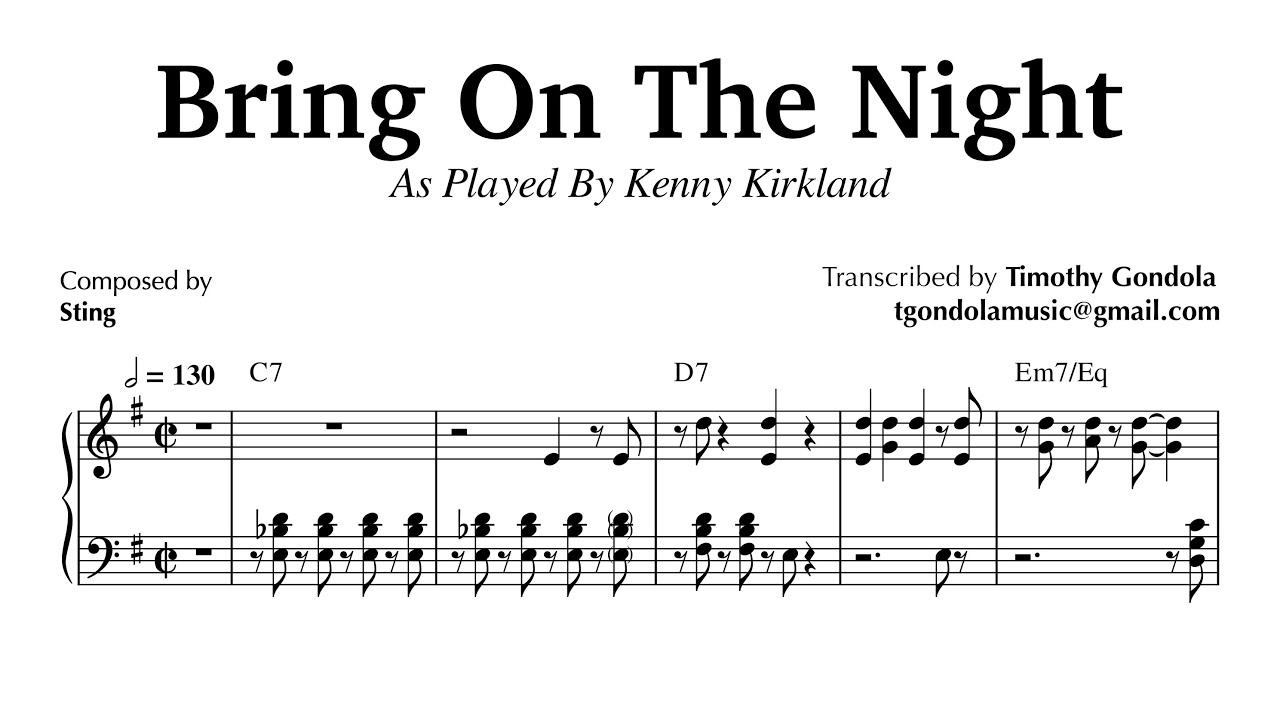 Kenny Kirkland plays Bring On The Night (Sting)