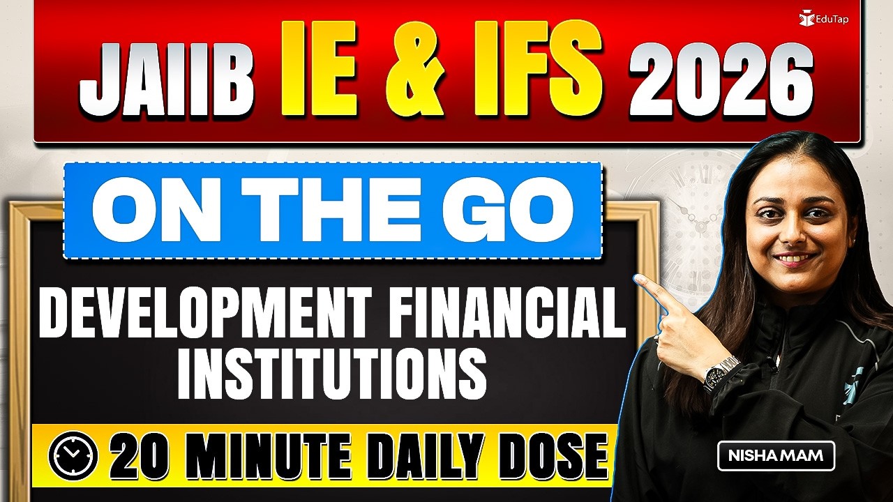 JAIIB IE & IFS Online Free Classes 2026 | Development Financial Institutions Concept & Question