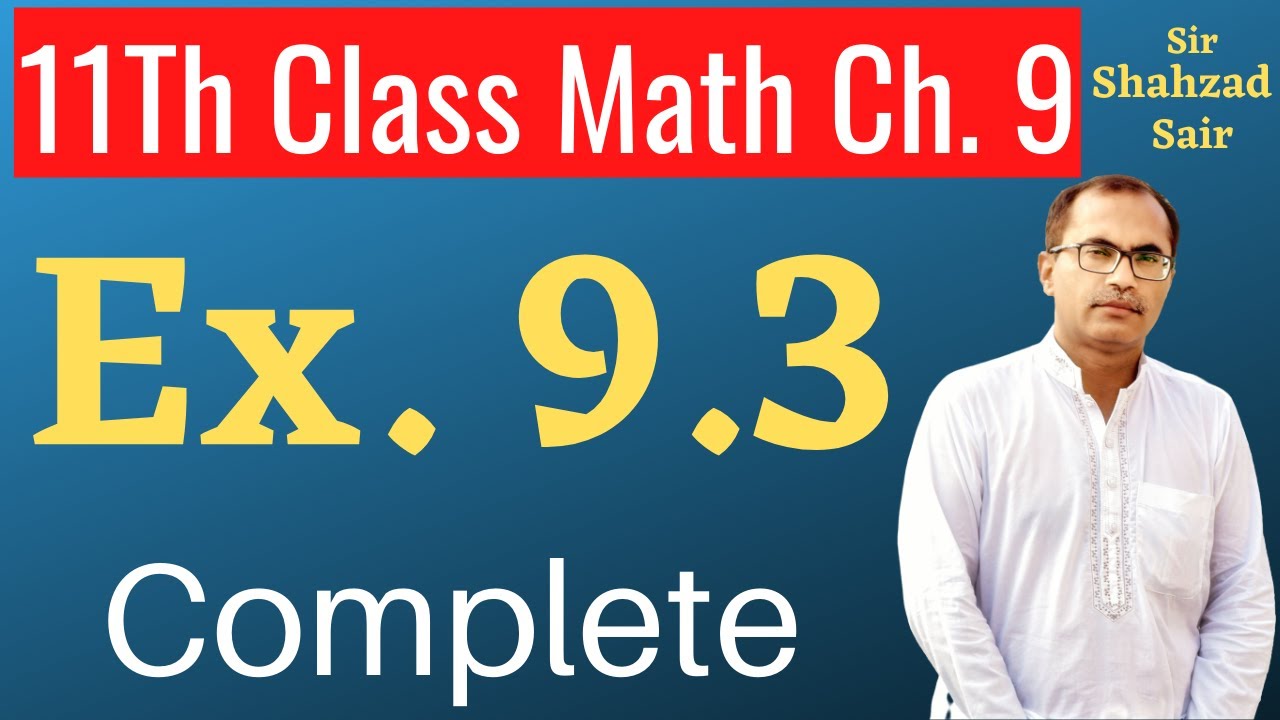 FSC Math Lectures || Exercise 9.3 Chapter 9 || Fundamentals Of Trigonometry