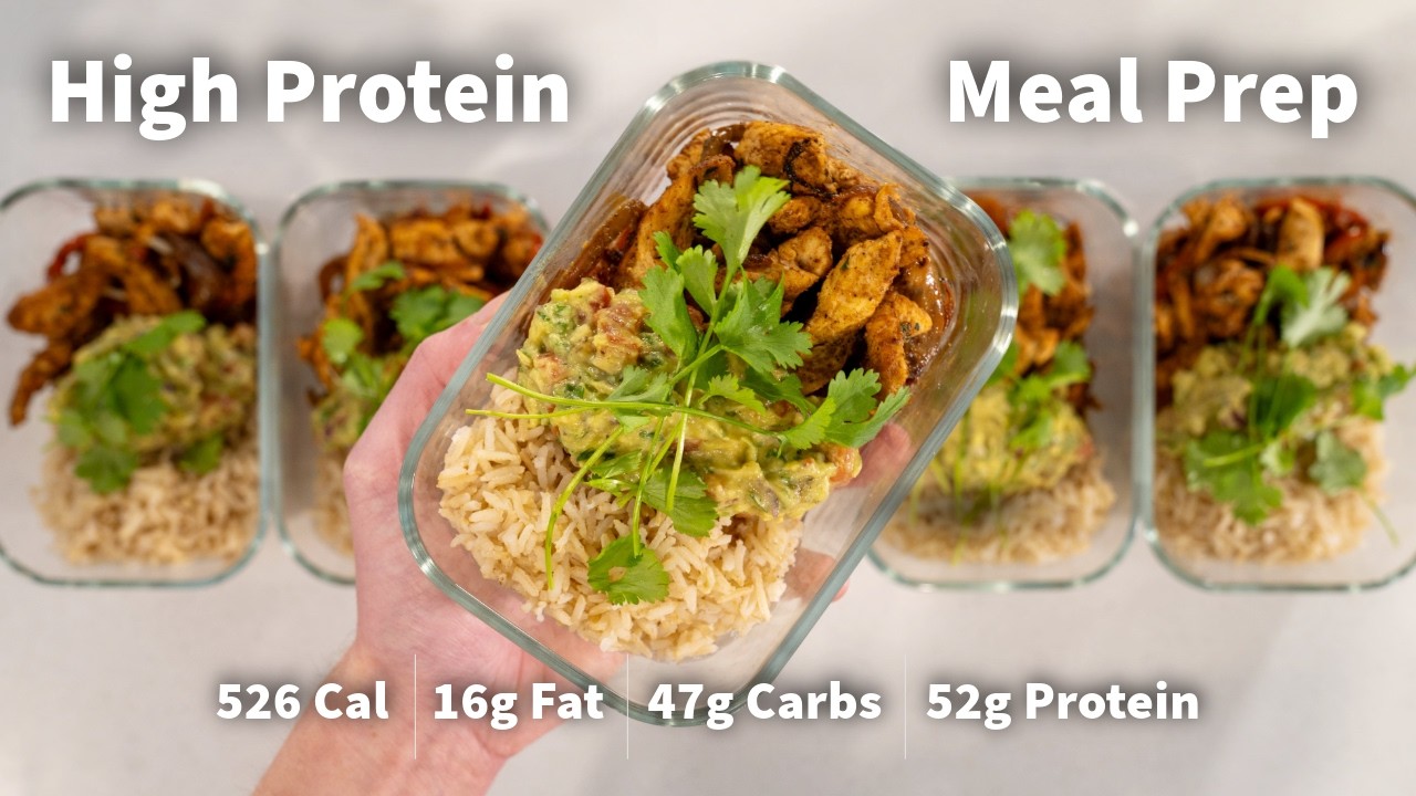 Chicken Fajita Bowl | High Protein Meal Prep