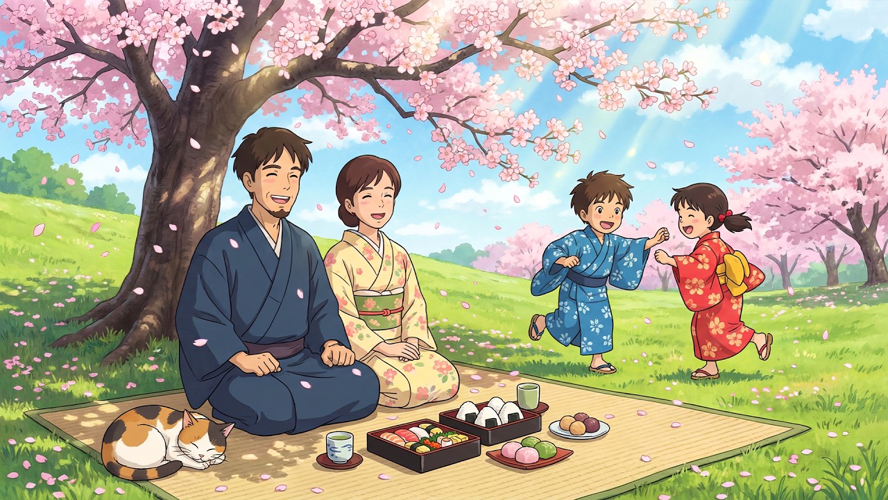 When Cherry Blossom Season Returns, My Heart Trembles with Family Moments | Ghibli-Style Video