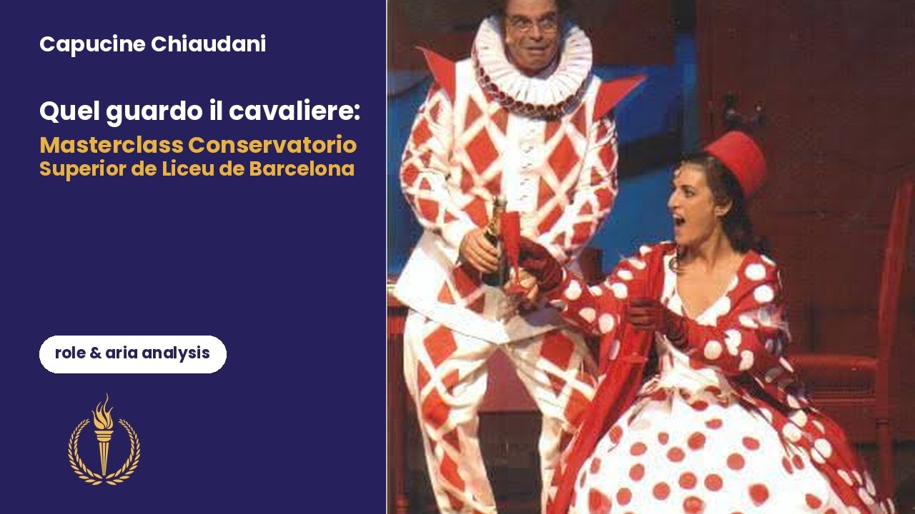Masterclass Conservatorio Superior de Liceu de Barcelona,Spain: coaching on Quel guardo il cavaliere