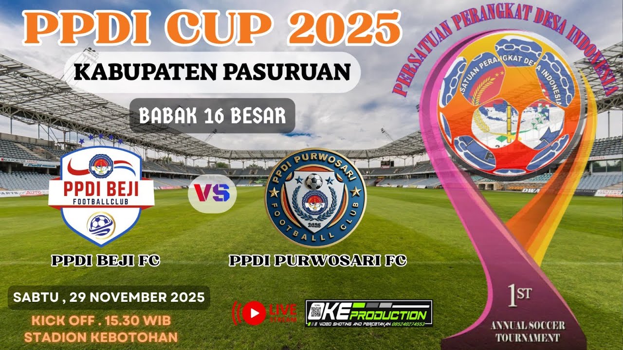 🔴LIVE TURNAMEN PPDI CUP 2025 || PPDI BEJI FC VS PPDI PURWOSARI