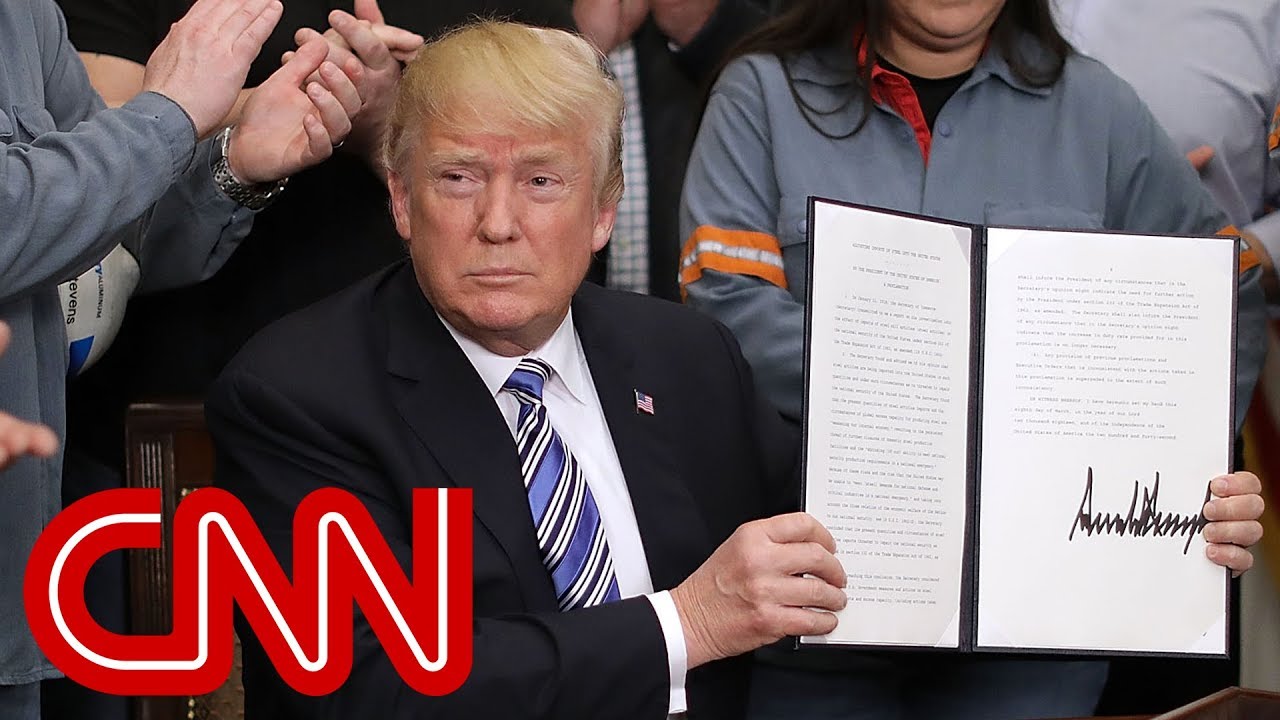 President Trump signs new tariffs on steel, aluminum