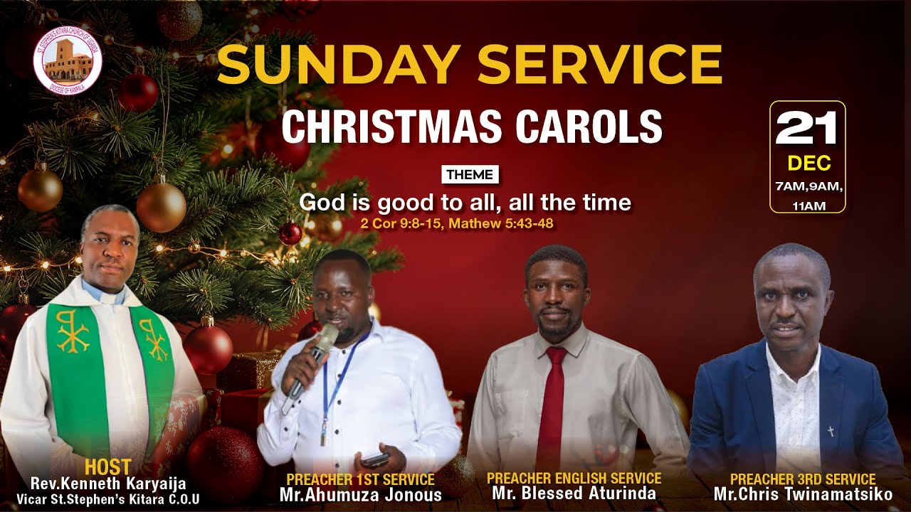 11:00AM | CHRISTMAS CAROLS SUNDAY SERVICE