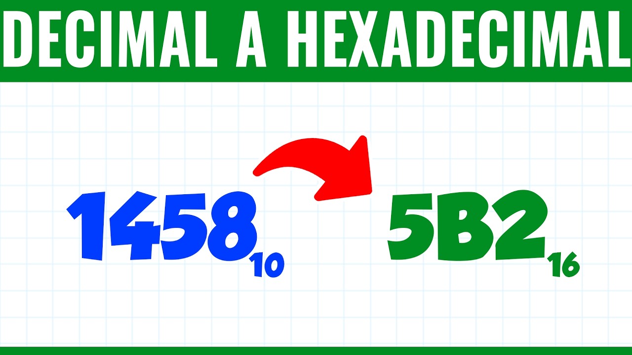 Cómo CONVERTIR un Número DECIMAL a HEXADECIMAL | Fácil y Rápido