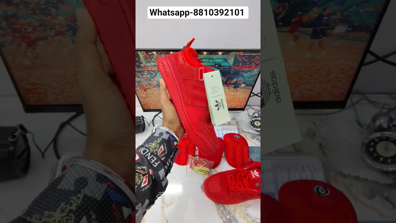 Adidas Bad Bunny Forum Buckle Low Red sneaker #shorts
