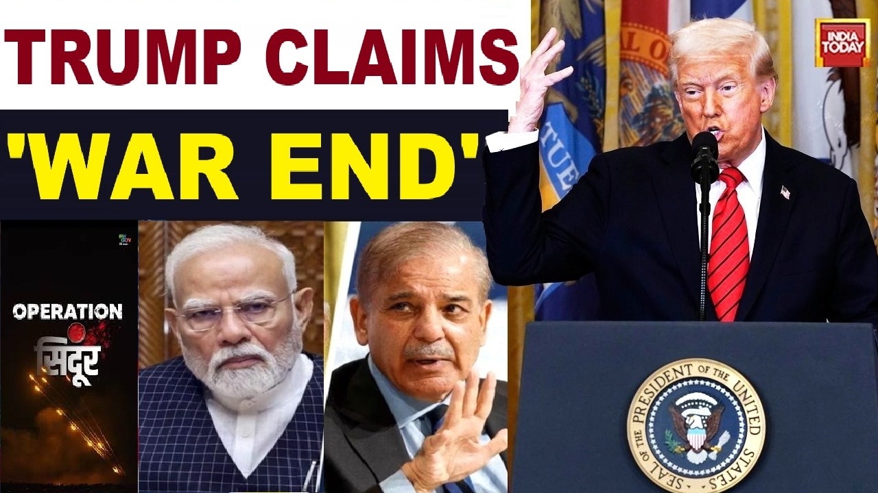 Trump Repeats &lsquo;Eight Wars&rsquo; Claim, Says 35 Million Could Have Died | India-Pak Conflict #trump #war