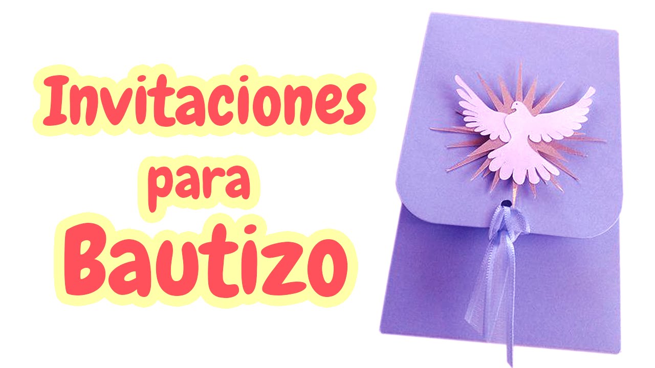 40 Invitaciones para Bautizo muy Bellas HD