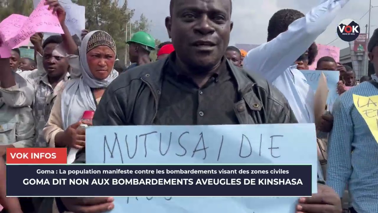 🚨 🚨 𝐆𝐨𝐦𝐚 : 𝐋𝐚 𝐩𝐨𝐩𝐮𝐥𝐚𝐭𝐢𝐨𝐧 𝐦𝐚𝐧𝐢𝐟𝐞𝐬𝐭𝐞 𝐜𝐨𝐧𝐭𝐫𝐞 𝐥𝐞𝐬 𝐛𝐨𝐦𝐛𝐚𝐫𝐝𝐞𝐦𝐞𝐧𝐭𝐬 𝐯𝐢𝐬𝐚𝐧𝐭 𝐝𝐞𝐬 𝐳𝐨𝐧𝐞𝐬 𝐜𝐢𝐯𝐢𝐥𝐞𝐬