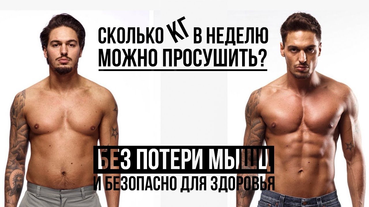 Сколько кг можно сбросить за неделю без ущерба мышечной массе и здоровью? (Сушка тела, Похудение)
