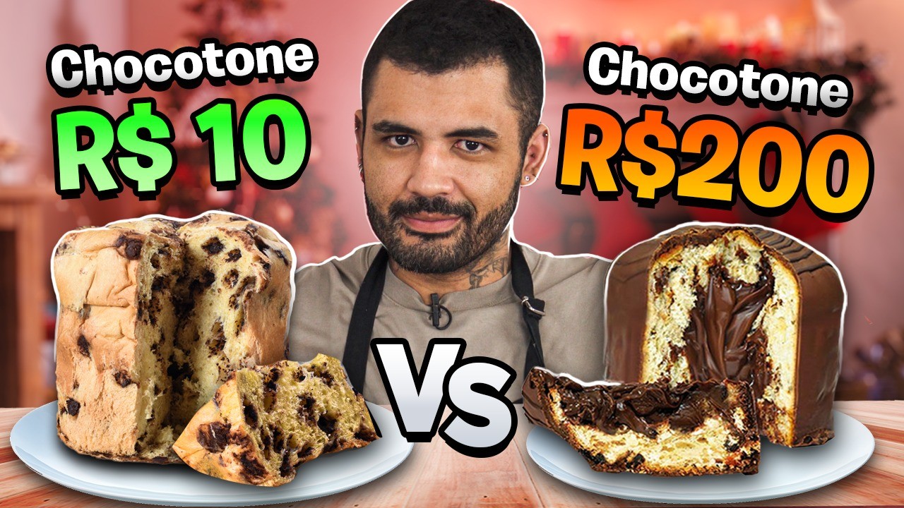 CHOCOTONE DE 10 REAIS vs CHOCOTONE DE 200 REAIS - CARO vs BARATO