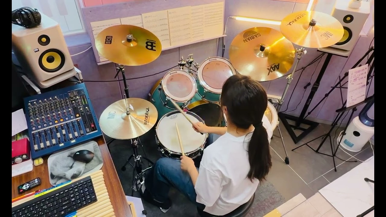 청춘만화~초등부 드럼(김소윤) #퀸즈음악학원 #drums #기타 #피아노 