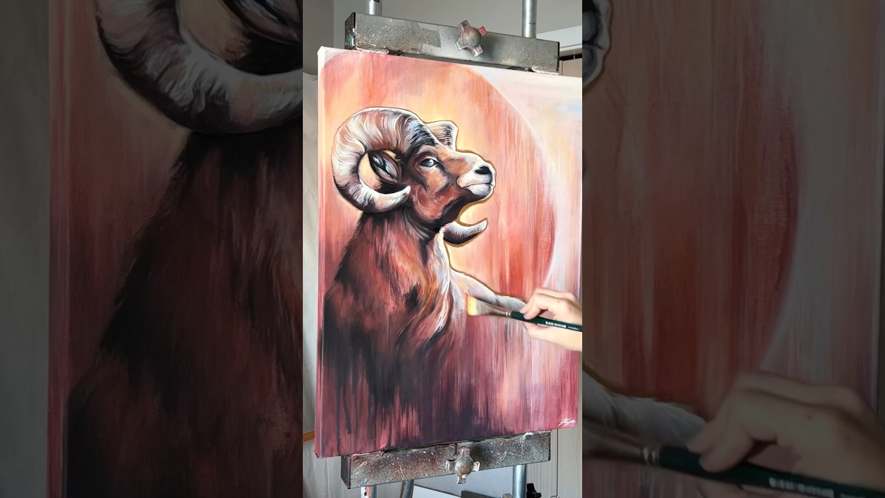 &ldquo;Aries&rdquo; zodiac inspired painting