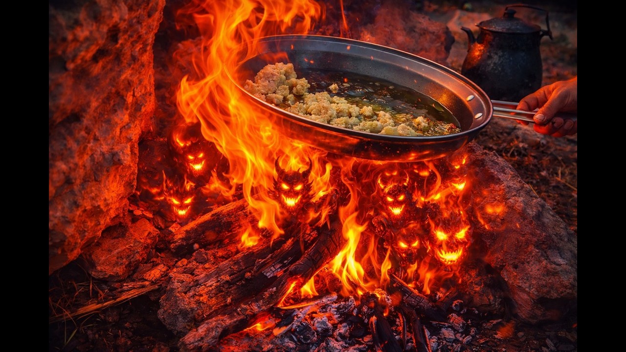 SOLO MOUNTAIN COOKING 🔥 MAKING A STOVE FROM SCRATCH  #primitivecooking #outdoorcooking