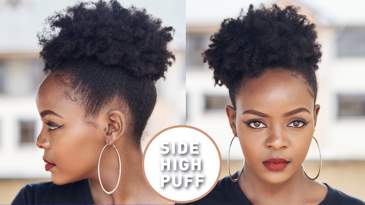 How To| High Side Afro Puff on Natural Hair