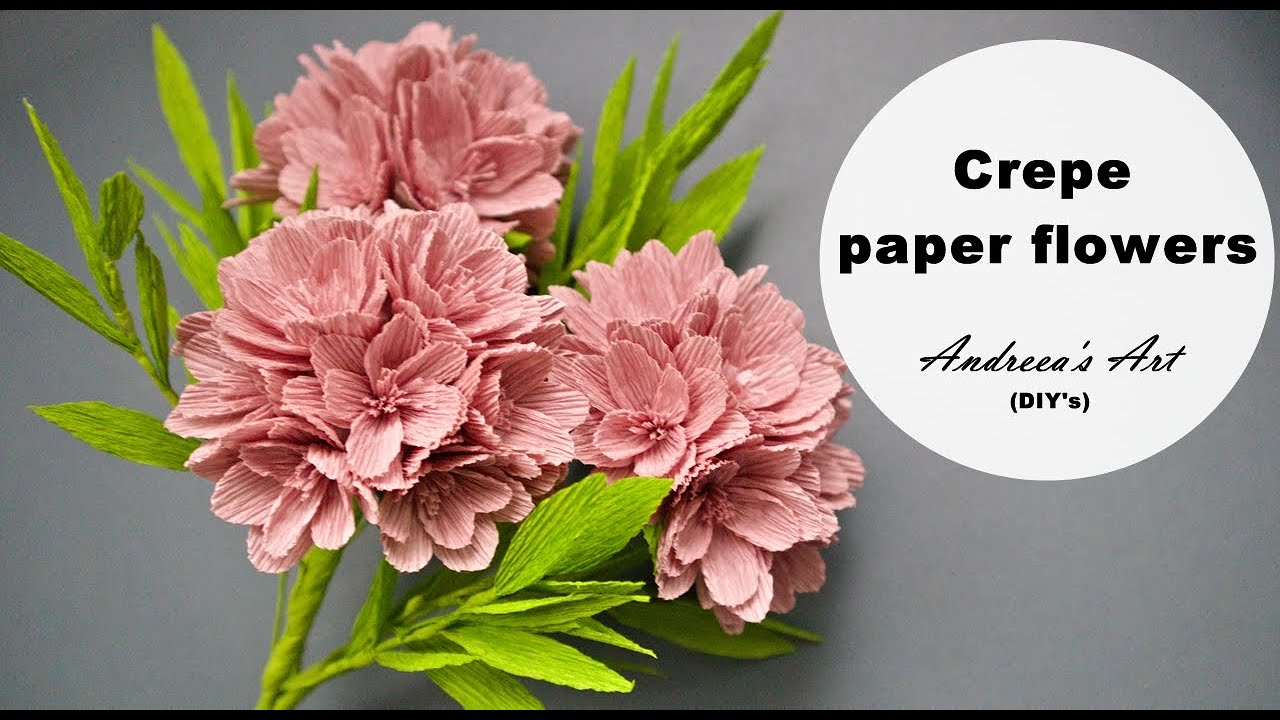 Cum sa faci flori din hartie creponată  Paper Flower