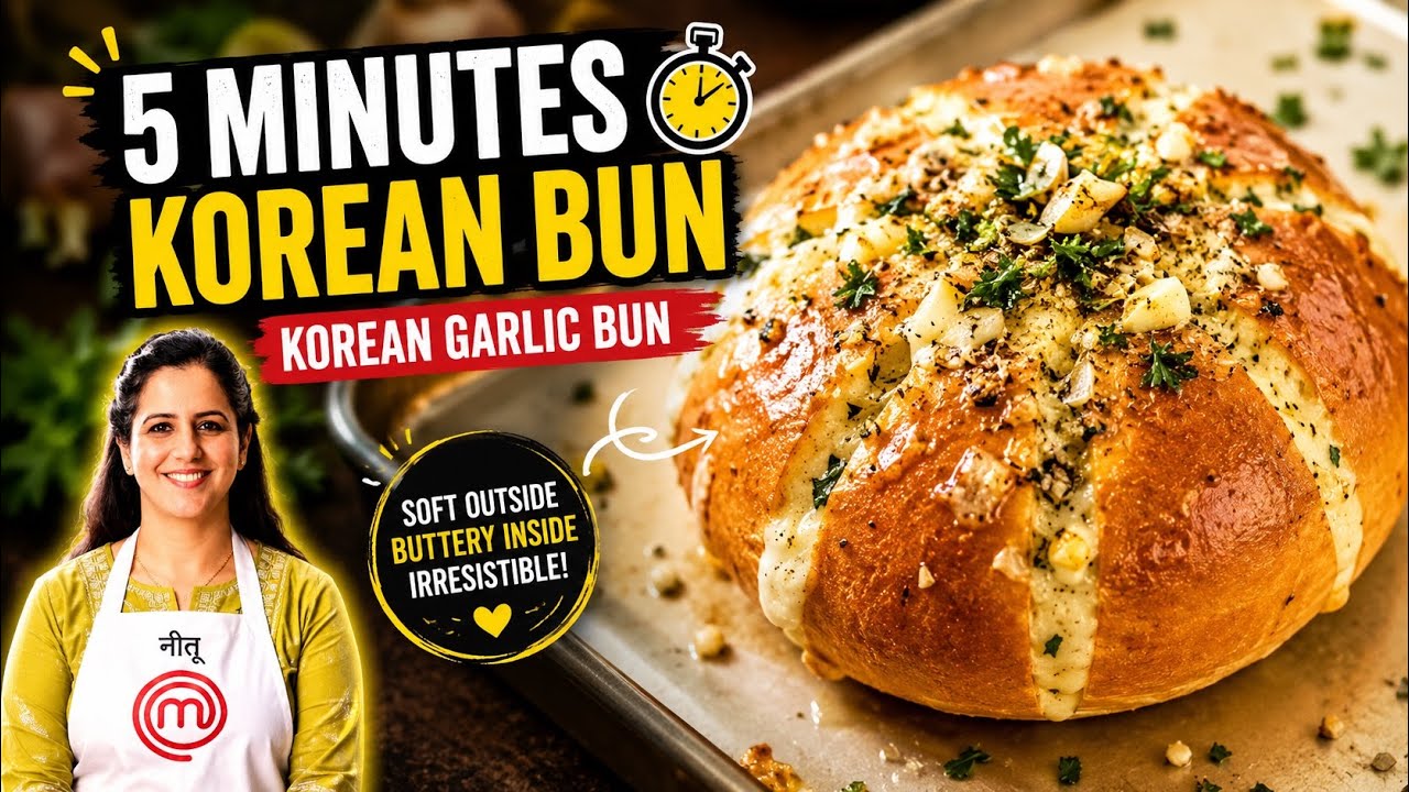 Eggless Korean Garlic Cream Cheese Buns Recipe - Only ₹25 at Home!