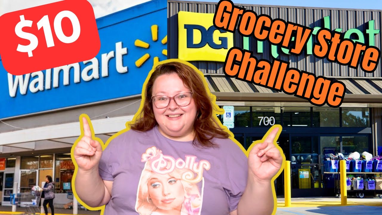 $10 Grocery Store Challenge | Walmart vs. Dollar General | Easy, Minimal Ingredient Recipes