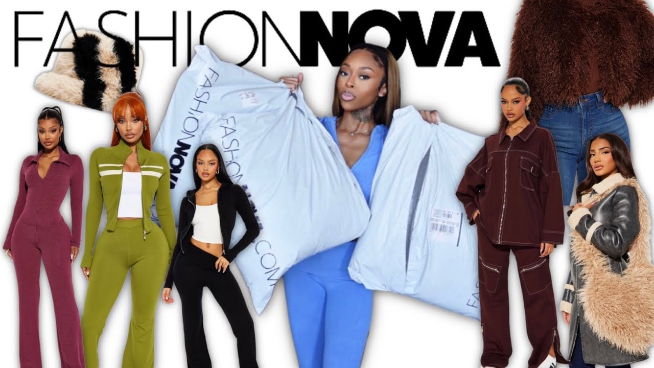 fashion nova fall haul 2024! cozy two-piece sets & must-have accessories