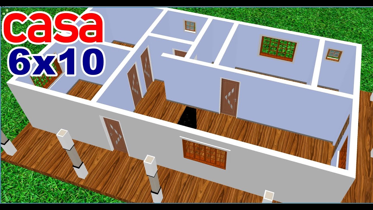como fazer uma casa com 3 quartos 60 mts