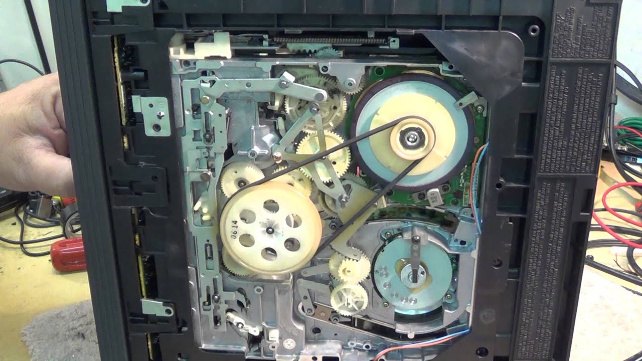 Panasonic "G" Mechanism" VHS bottom mechanism mechanical timing and rotary encoder cleaning