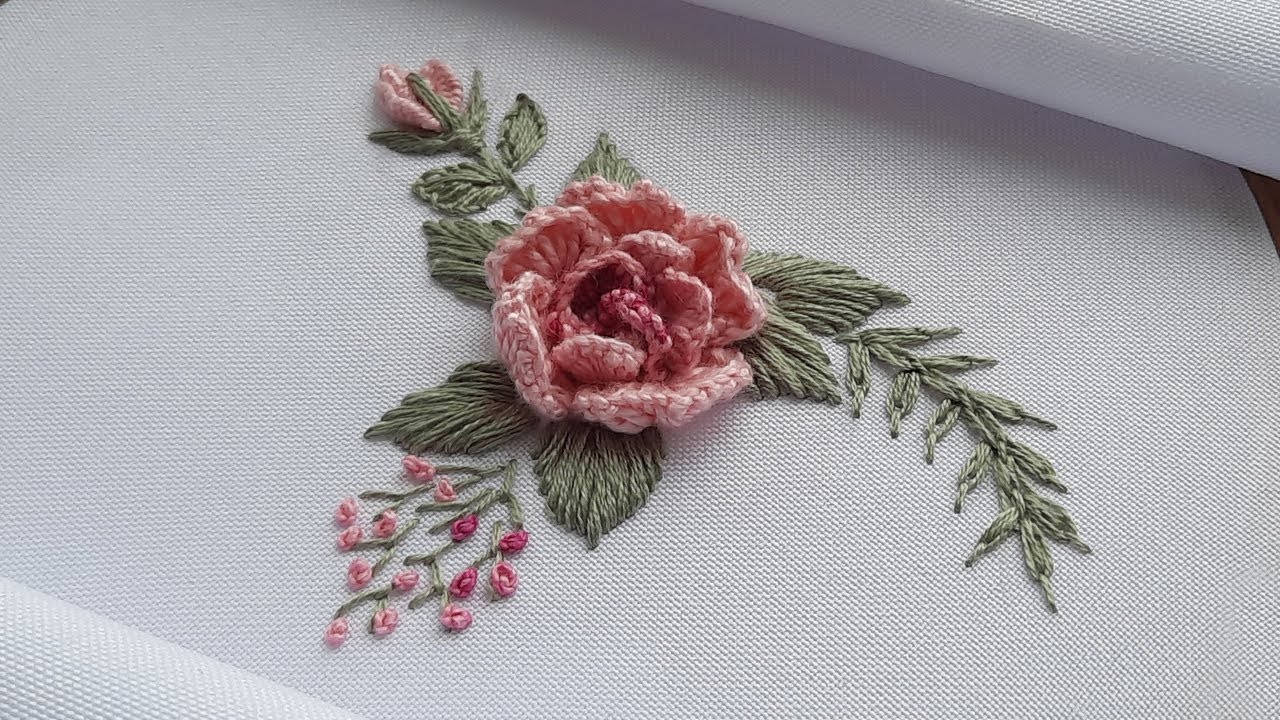 The Most Beautiful 3D Rose Embroidery new new trick