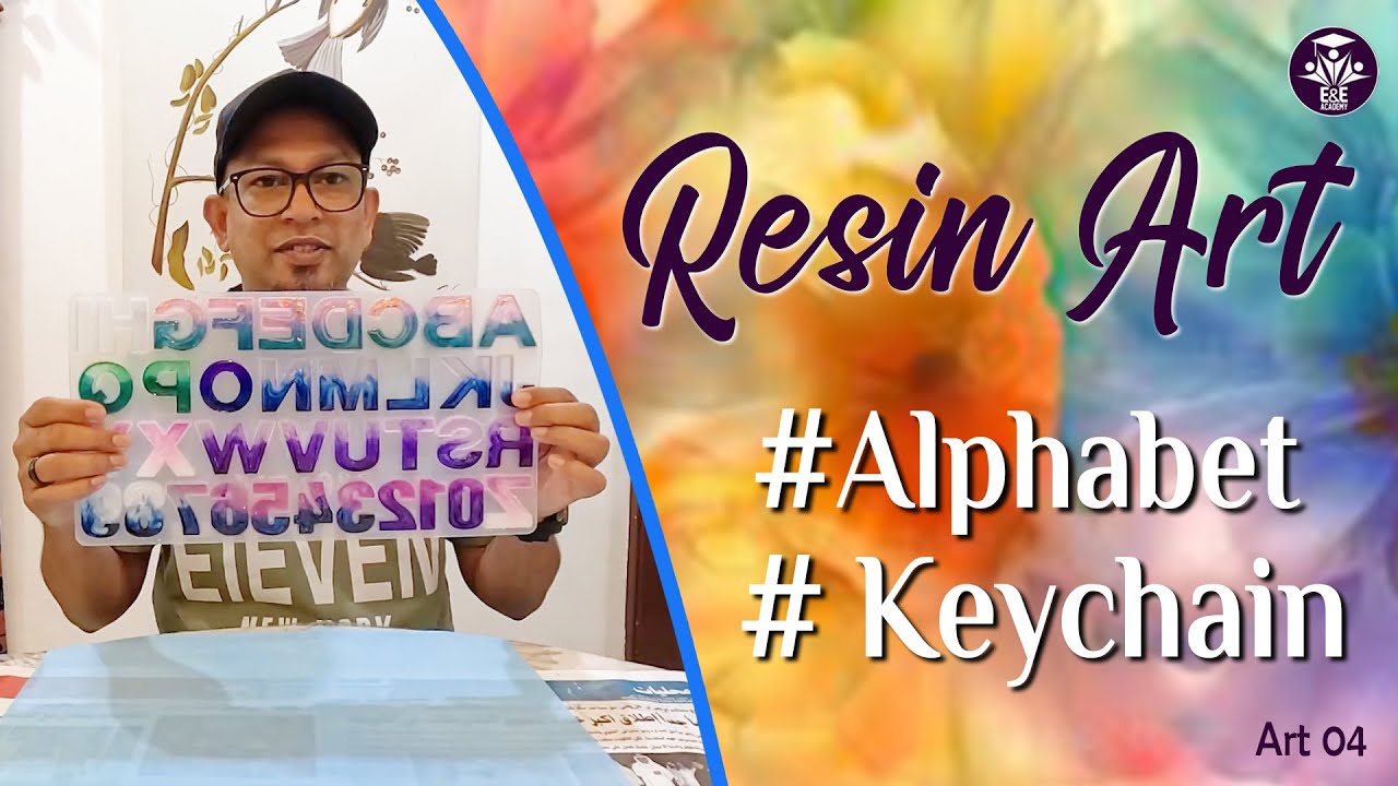 How to Make Resin Keychains | Resin Letter Art #keytags #resin #handmade @eeacademyonline | Art #04