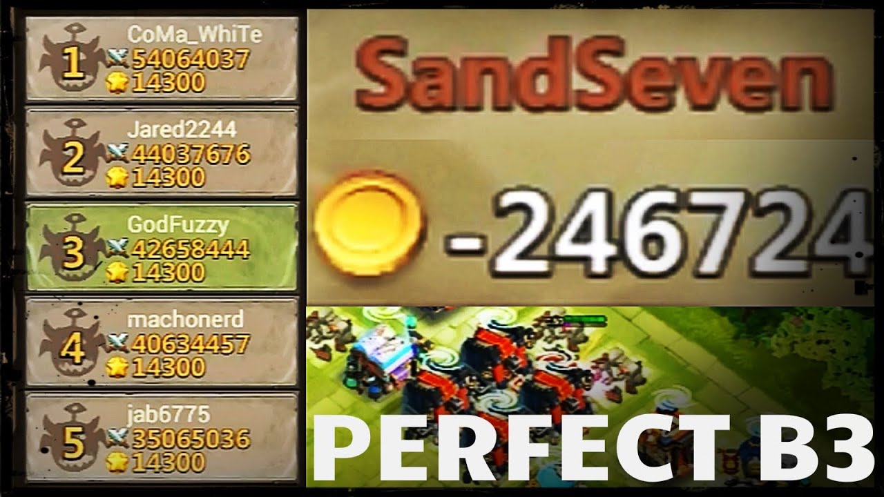 Dirty Boss 3 Strategy = 200k HB + SandSeven7's Minotaur Solo's Me! - Castle Clash D141