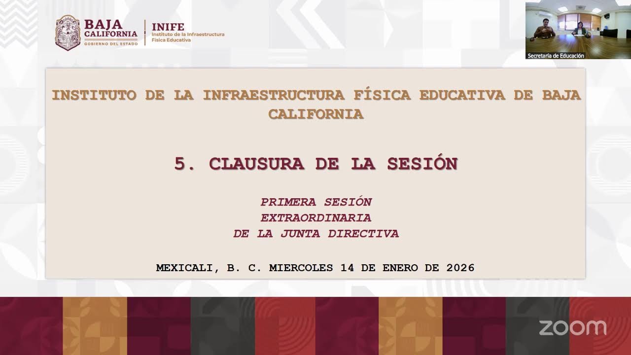 1ra Sesión Extraordinaria INIFE 2026