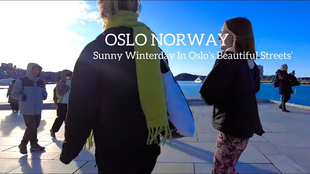 OSLO NORWAY, Sunny Winterday In Oslo`s Beautiful Streets 🇳🇴 Virtual walking Tour!