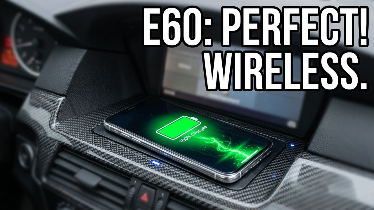 Bmw e60 Induktives Handy Laden installieren/ E61 E90 E46....    inductive Loading Telephone install.