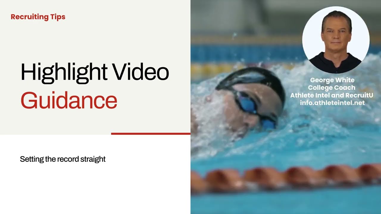 College sports coach shows what to include in athletic recruiting highlight video to get recruited.