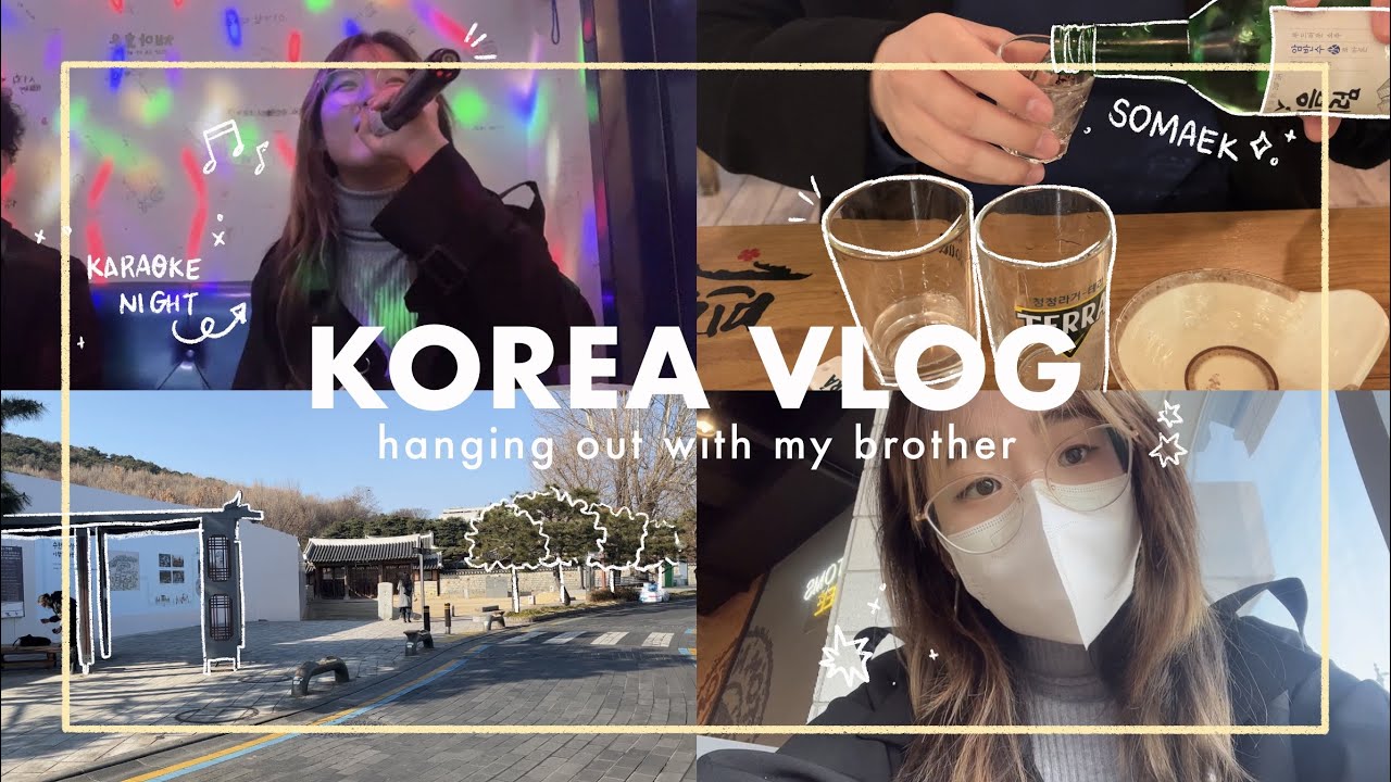 A Chill Day w/ my Brother in KOREA🍻🎤 | Juwonee