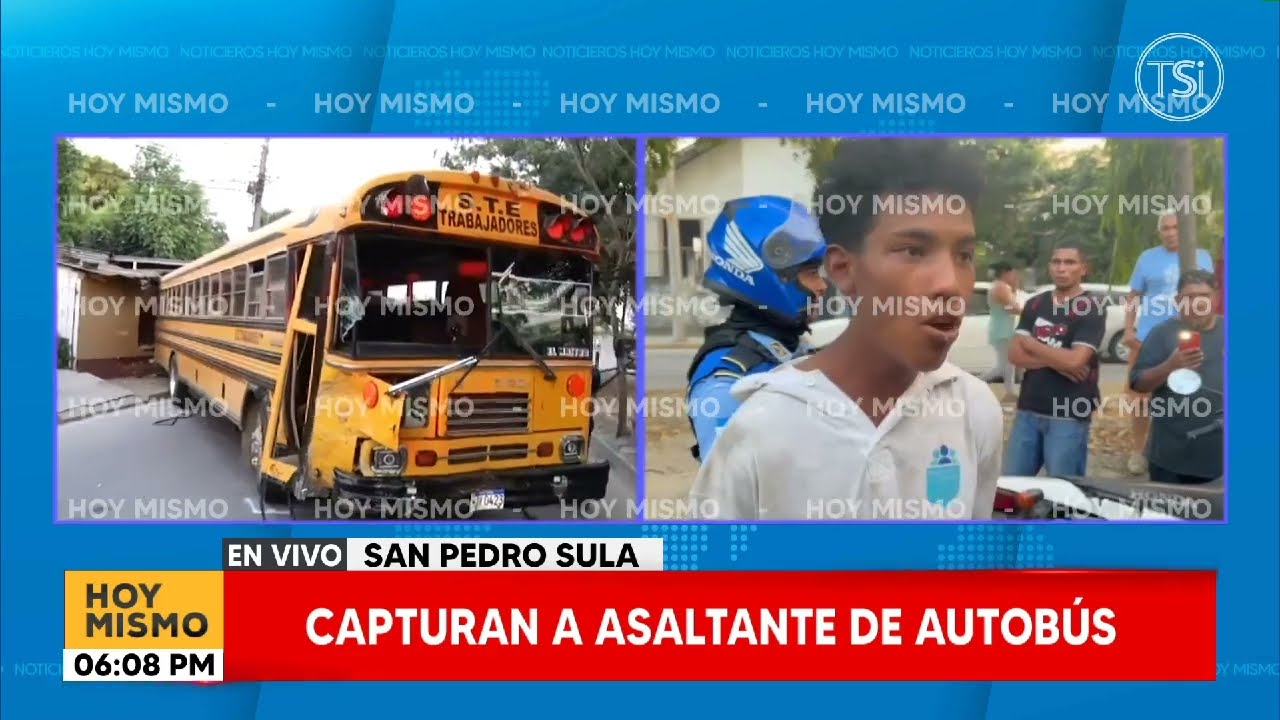 Capturan a presunto delincuente tras robo y accidente en San Pedro Sula