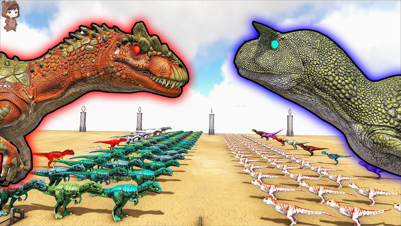 Team Allosaurs VS Team Carnotaurus  ARK Mod Battle Ep.382