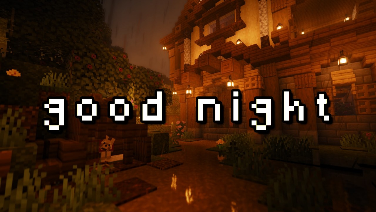 close your eyes, go to sleep • (minecraft music w/ rain)