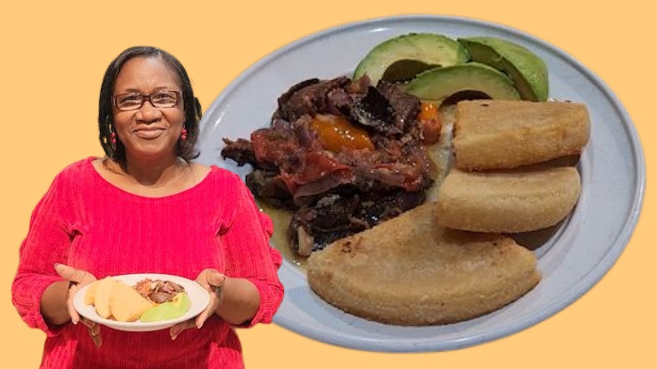 smoked red herring 🐟 and bammy - Mama P style