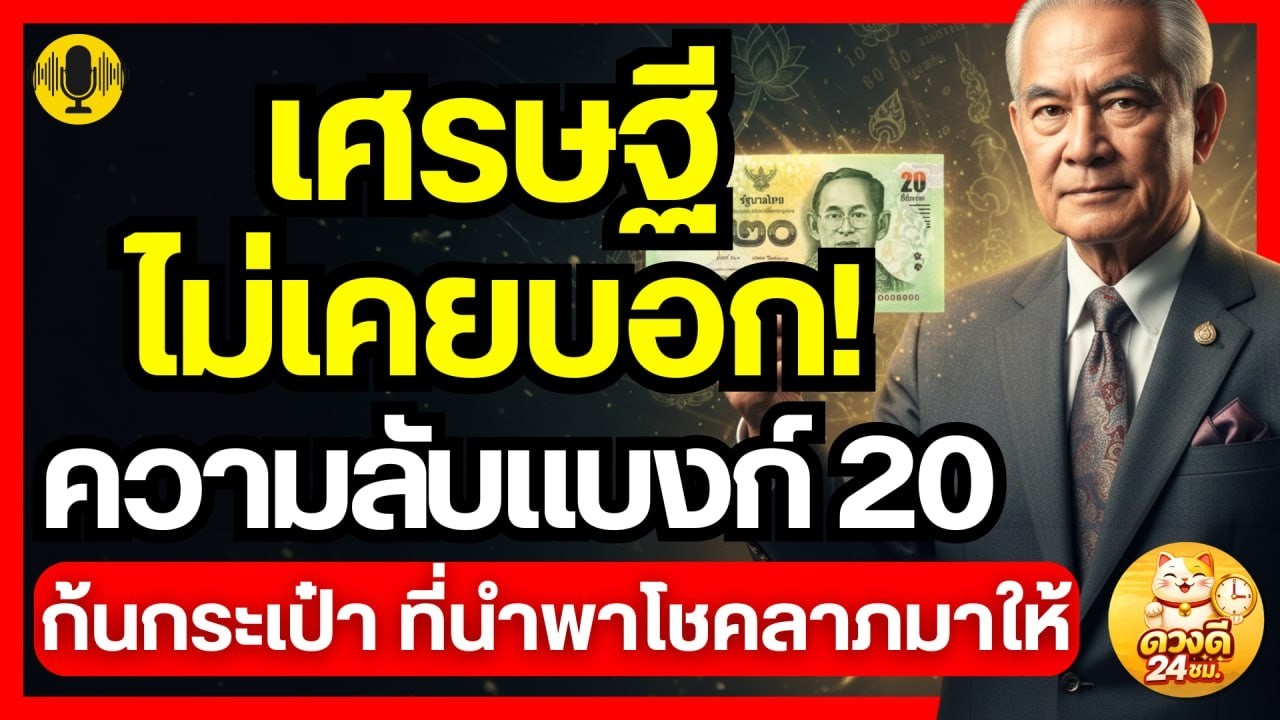 เศรษฐีไม่เคยบอก! ความลับแบงก์ 20 ก้นกระเป๋า ที่นำพาโชคลาภมาให้