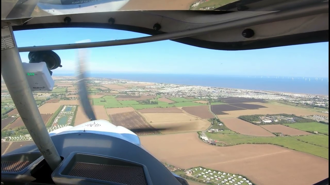 Approach and landing at Skegness Airfield