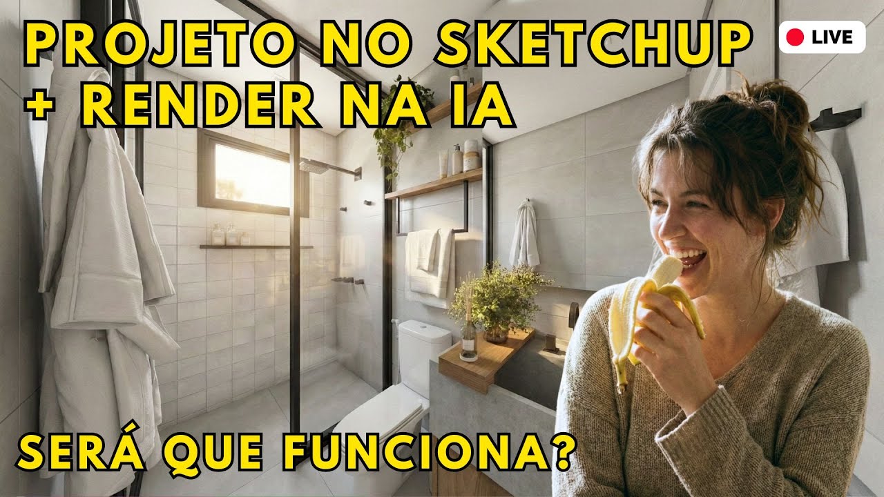 🍌Projeto no Sketchup + Render no Gemini Nano Banana. Será que funciona? da pra fazer alteração?