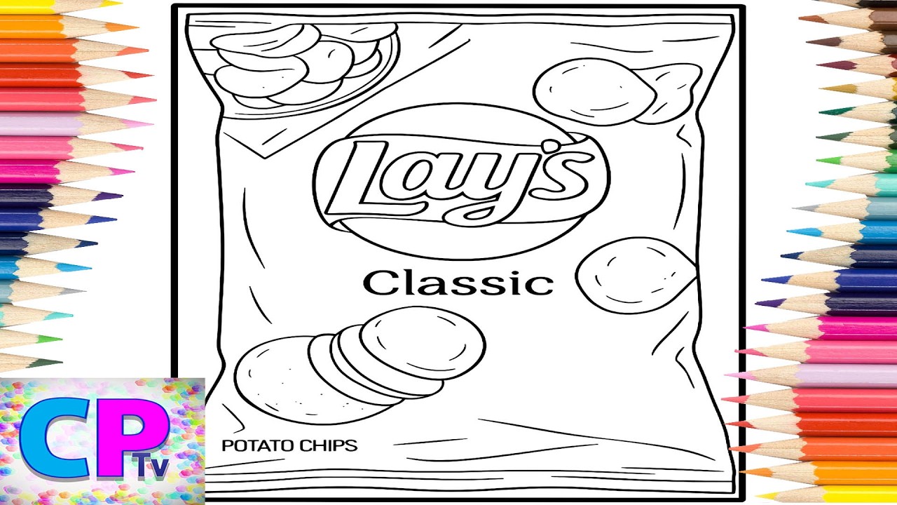 Lay`s Chips/Tasty Potato Chips/Classic Version/Creative Art/Coloring Activity/Drawing of Chips