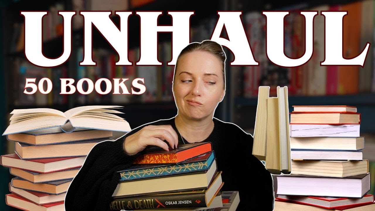 Unhaul 50 books with me 📚 declutter my shelves to make room for more spooky books