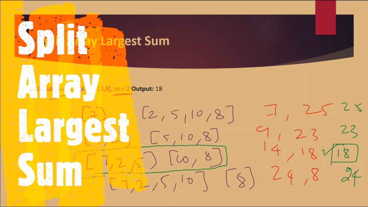 410. Split Array Largest Sum | Binary Search Series | Coders Camp