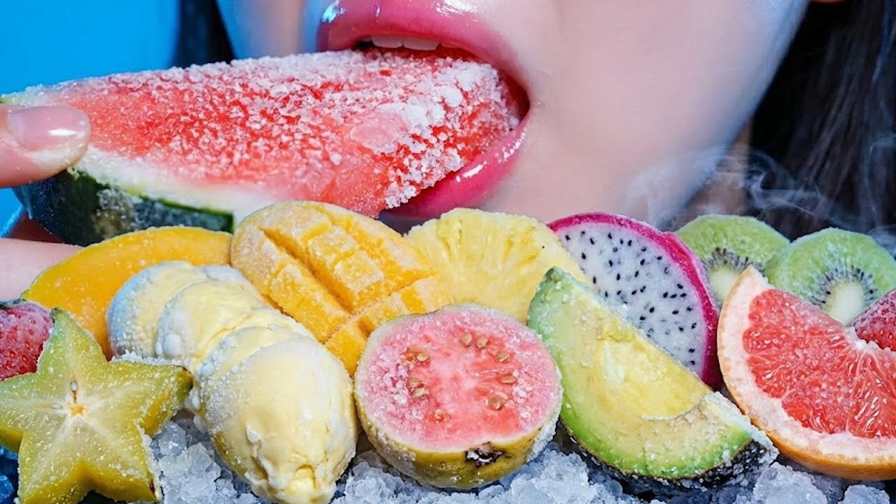 ASMR EATING | FROZEN FRUIT ASMR | EATING SHOW | ASMR EATING | FROZEN FRUIT | ASMR MUKBANG